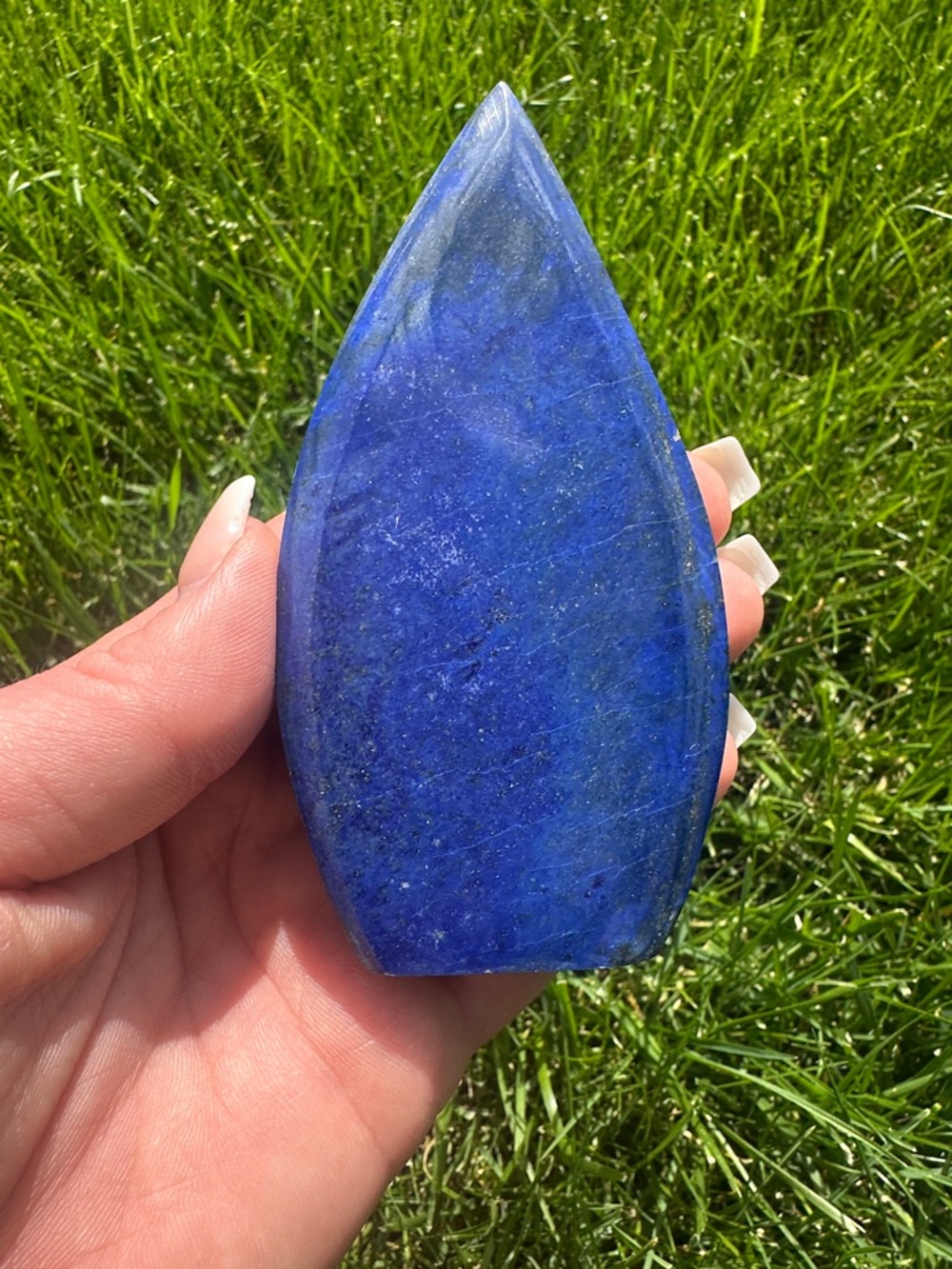 Polished Deep Blue Lapis Lazuli Slice